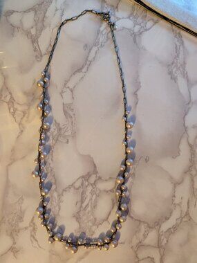 J. Crew Pink Faux Pearl Necklace